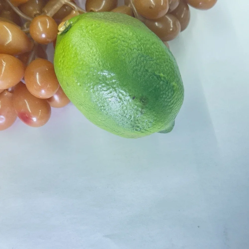 VINTAGE  Lot of 8 Plastic Fruit Apples Pears Bananas Lemon Lime Grapes